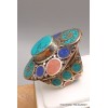 Grosse bague traditionnelle népalaise motif spirales T 60/66 Bagues tibétaines bouddhistes GBT12