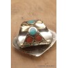 Grosse bague traditionnelle népalaise motif spirales T 60/66 Bagues tibétaines bouddhistes GBT12