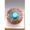 Grosse bague traditionnelle népalaise ronde taille 59/65 Bagues tibétaines bouddhistes GBT13