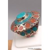 Grosse bague traditionnelle népalaise ronde taille 59/65 Bagues tibétaines bouddhistes GBT13
