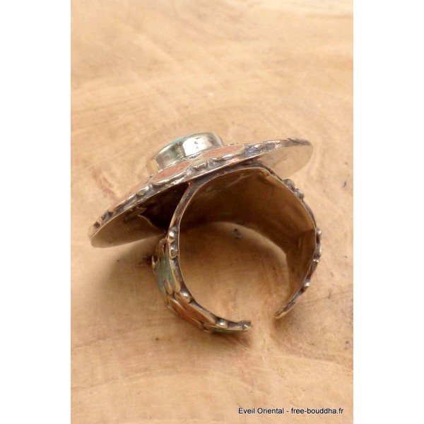 Grosse bague traditionnelle népalaise ronde taille 59/65 Bagues tibétaines bouddhistes GBT13