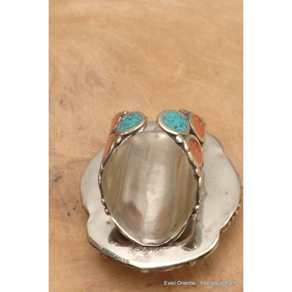 Grande bague traditionnelle népalaise taille 59 à 65 Bagues tibétaines bouddhistes GBT14