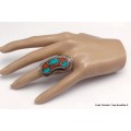 Bague traditionnelle népalaise forme foetus taille 60 Bagues tibétaines bouddhistes GBT15