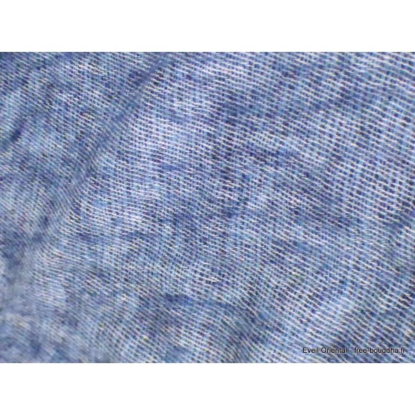 Etole châle népalais laine de yak bleu jeans délavé Châles laine de yak CPLY213