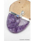 Pendentif Charoite de Russie et pierre de lune Pendentifs pierres naturelles PU48.4