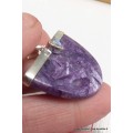 Grand Pendentif Charoite de Russie semi-oval Pendentifs pierres naturelles PU48.6