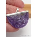 Grand Pendentif Charoite de Russie semi-oval Pendentifs pierres naturelles PU48.6