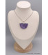 Grand Pendentif Charoite de Russie semi-oval Pendentifs pierres naturelles PU48.6