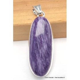 Pendentif Charoite de Russie oval allongé Pendentifs pierres naturelles PU48.8