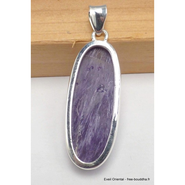 Pendentif Charoite de Russie oval allongé Pendentifs pierres naturelles PU48.8