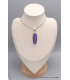 Pendentif Charoite de Russie oval allongé Pendentifs pierres naturelles PU48.8