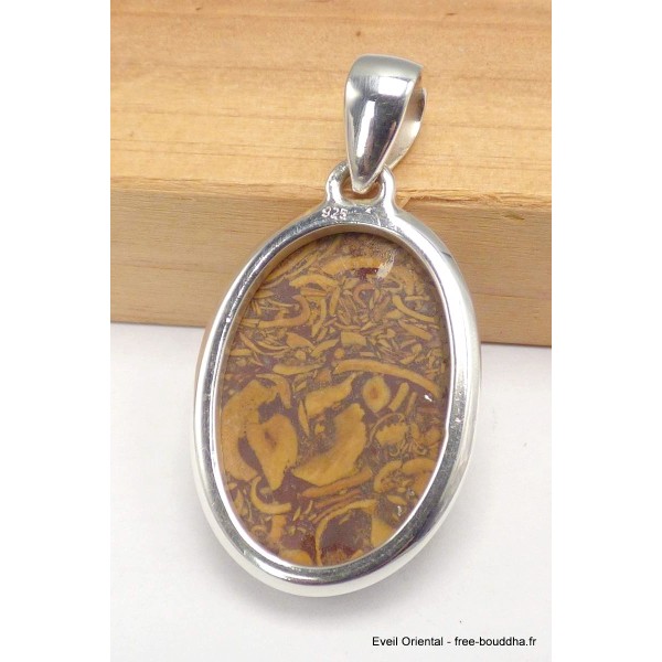Pendentif Marium Jaspe Coquina oval Bijoux en Marium Jaspe Coquina CWA103