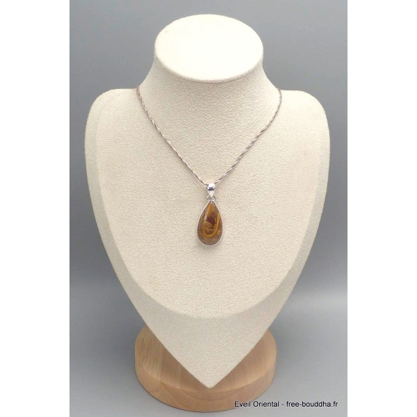 Pendentif goutte en Marium Jaspe Coquina Bijoux en Marium Jaspe Coquina CWA103.1
