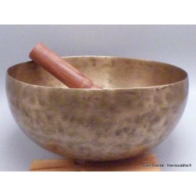 Authentique bol tibétain ancien double paroi 22 cm Bols tibétains 7 métaux BOLA71