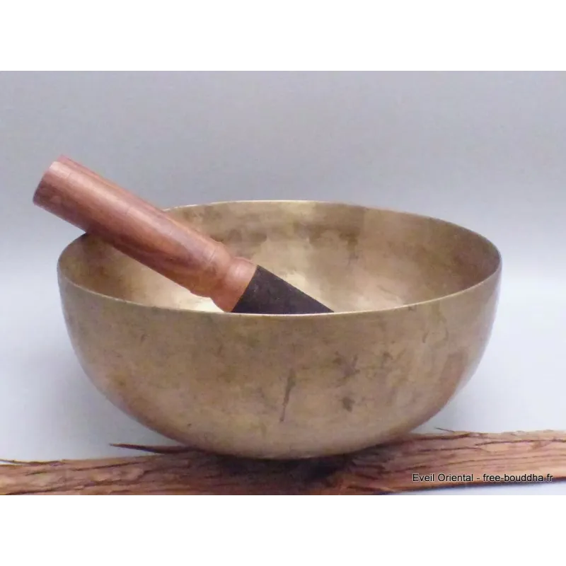 Authentique bol tibétain ancien double paroi 19,5 cm - Bols tibétains 7 métaux