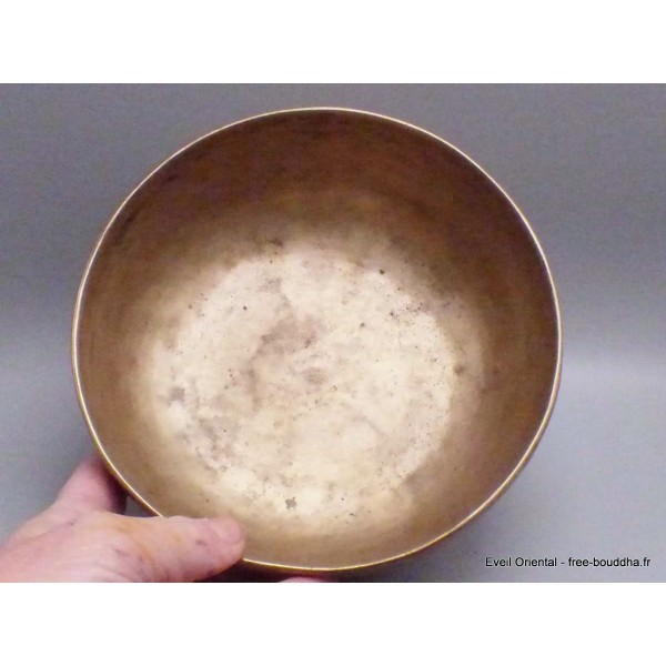 Authentique bol chantant tibétain 18 cm Bols tibétains 7 métaux BOLA74