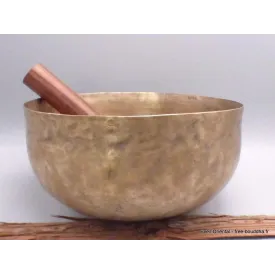 Gros bol tibétain ancien double paroi 20,5 cm - Bols tibétains 7 métaux
