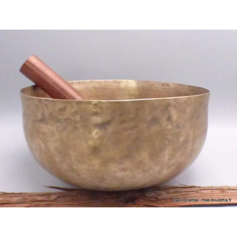 Gros bol tibétain ancien double paroi 20,5 cm - Bols tibétains 7 métaux
