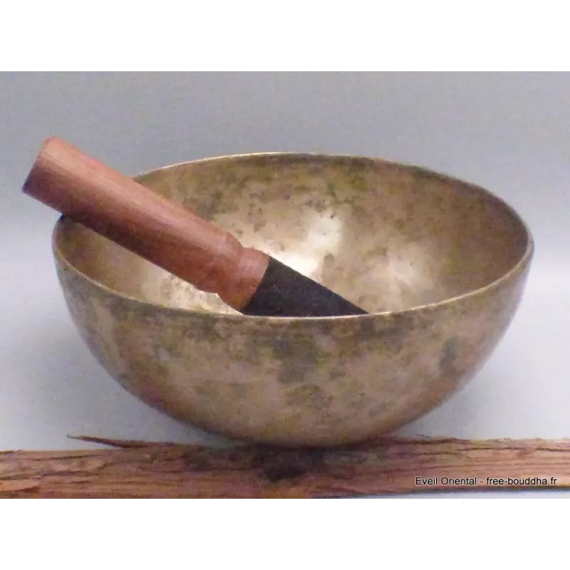 Vrai bol tibétain ancien double paroi 20 cm - Bols tibétains 7 métaux