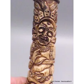 Authentique Kangling trompette tibétaine sculpté main - Objets rituels bouddhistes
