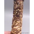 Authentique Kangling trompette tibétaine sculpté main - Objets rituels bouddhistes