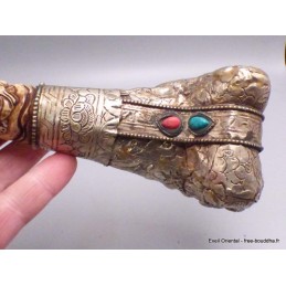 Authentique Kangling trompette tibétaine sculpté main Objets rituels bouddhistes KANG2