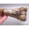 Authentique Kangling trompette tibétaine sculpté main - Objets rituels bouddhistes