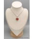 Pendentif rond en Corail rouge Bijoux en Corail CWA104