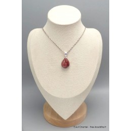 Authentique Corail rouge pendentif forme goutte Bijoux en Corail CWA104.1