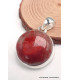 Pendentif en vrai corail rouge forme ronde Bijoux en Corail CWA104.3