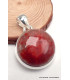 Pendentif en vrai corail rouge forme ronde Bijoux en Corail CWA104.3
