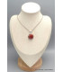 Pendentif en vrai corail rouge forme ronde Bijoux en Corail CWA104.3