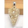 Pendentif argent Lépidolite jaune brute Pendentifs pierres naturelles CWA29