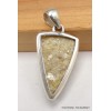 Pendentif argent Lépidolite jaune brute Pendentifs pierres naturelles CWA29