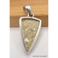 Pendentif argent Lépidolite jaune brute Pendentifs pierres naturelles CWA29