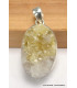 Pendentif argent oval Lépidolite jaune brute Bijoux en Lépidolite jaune CWA29.1