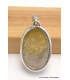 Pendentif argent oval Lépidolite jaune brute Bijoux en Lépidolite jaune CWA29.1