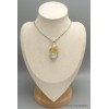 Pendentif oval en Lépidolite jaune brute Bijoux en Lépidolite jaune CWA29.2