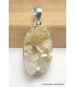 Pendentif oval en Lépidolite jaune brute Bijoux en Lépidolite jaune CWA29.2