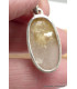 Pendentif oval en Lépidolite jaune brute Bijoux en Lépidolite jaune CWA29.2