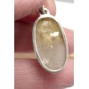 Pendentif oval en Lépidolite jaune brute Bijoux en Lépidolite jaune CWA29.2