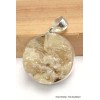 Pendentif rond en Lépidolite jaune brute Bijoux en Lépidolite jaune CWA29.3