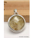 Pendentif rond en Lépidolite jaune brute Bijoux en Lépidolite jaune CWA29.3