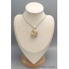 Pendentif rond en Lépidolite jaune brute Bijoux en Lépidolite jaune CWA29.3