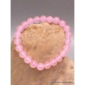 Bracelet mala en Quartz Rose Bracelet Mala tibétain BRAM1