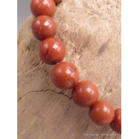 Bracelet mala en perles de Jaspe Rouge Bracelet Mala tibétain BRAM2