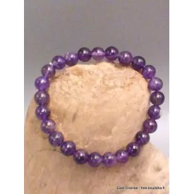 Bracelet mala en Améthyste - Bracelet en perles et Pierres naturelles
