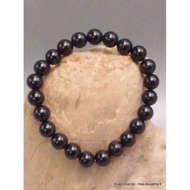 Bracelet mala tibétain en Obsidienne noire - Bracelet en perles et Pierres naturelles