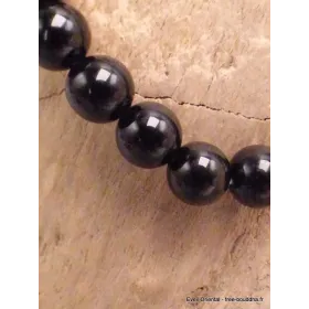 Bracelet mala tibétain en Obsidienne noire - Bracelet en perles et Pierres naturelles