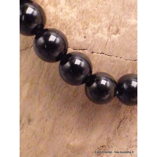 Bracelet mala tibétain en Obsidienne noire Bracelet Mala tibétain BRAM4